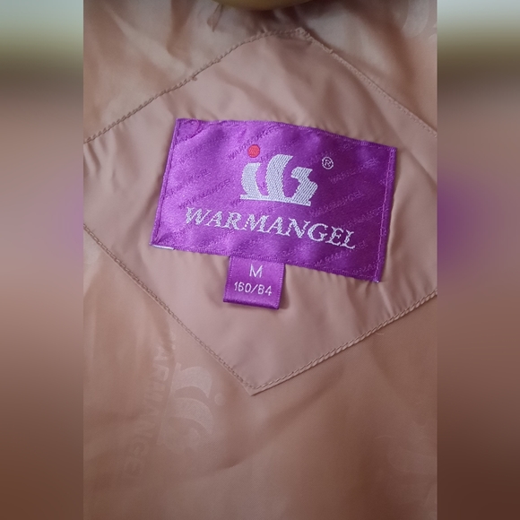 Warmangel Goose Down Puffer Jacket Coat, Duster, Dusty Mauve Color, Size Medium - Picture 8 of 16